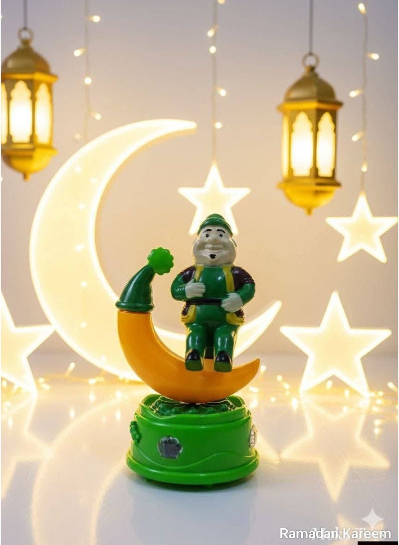 فانوس رمضان فنانيس قاعدة على هلال – تصميم رمضاني مبهج للأطفال - Image 1